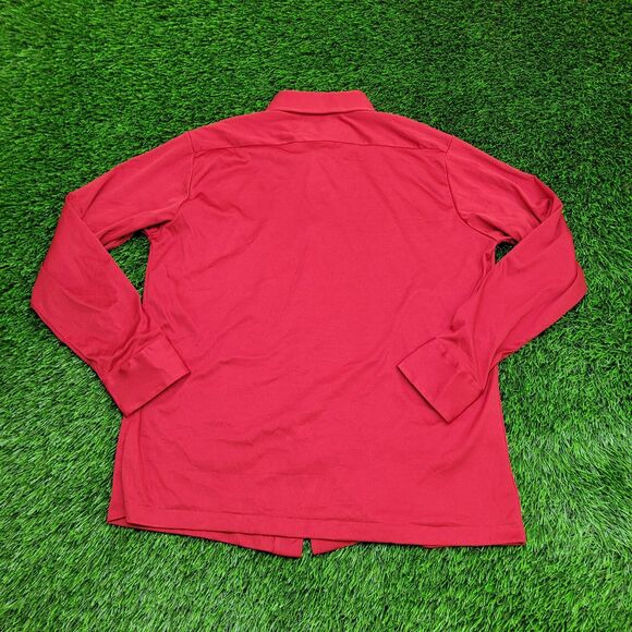 Vintage 80s Kings-Road Button Shirt Large 22x27 Red - Picture 2 of 11